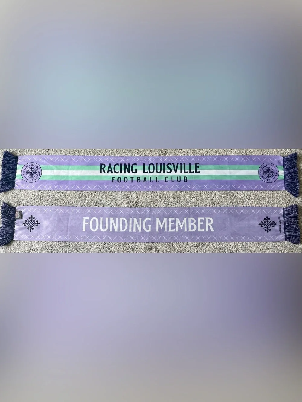 Racing Louisville FC Inaugural Season 2021 Founding Member Soccer Scarf